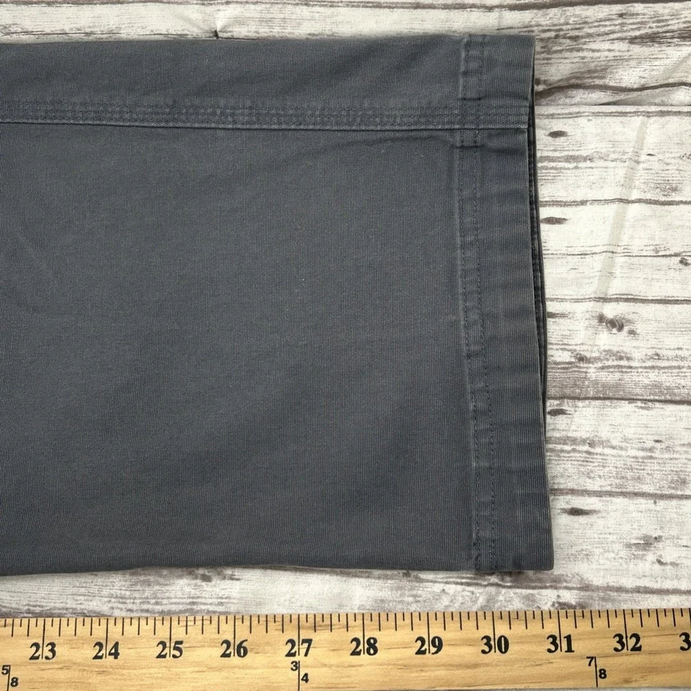 Duluth Flex Fire Hose Relaxed Fit Cargo Work Pants Men 34x31 Gray Canvas Stretch